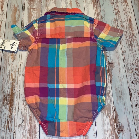 Oshkosh 9 months Plaid Bodysuit NWT - Picture 6 of 7